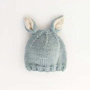 Bunny Ears Blue Beanie Hat