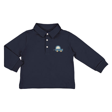 Navy LS Polo