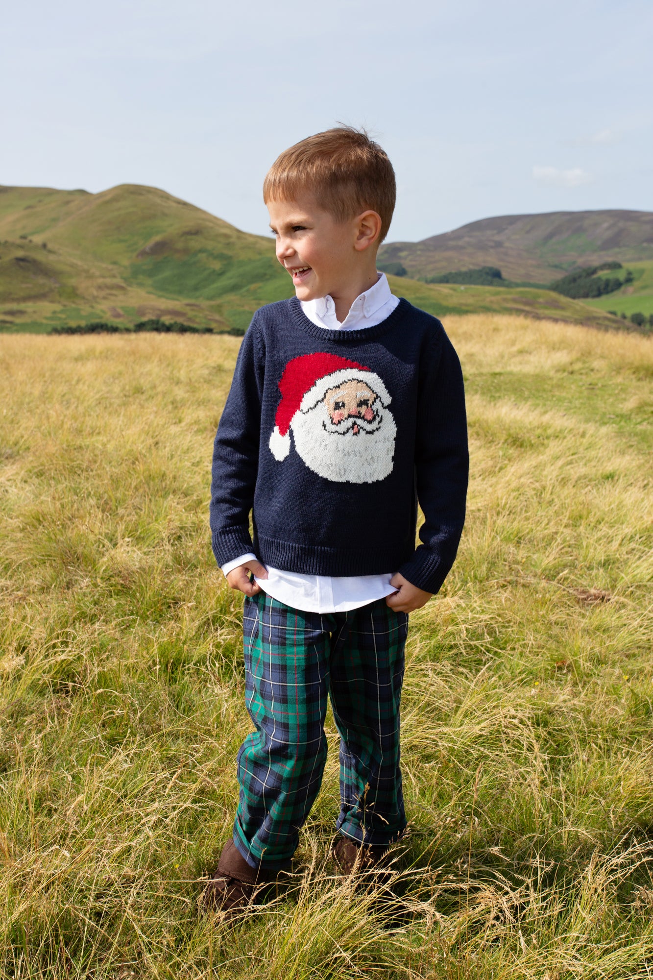 Boys Jackson Pant - Green Tartan