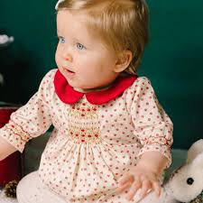 Olympe Red Long Sleeve Baby Set