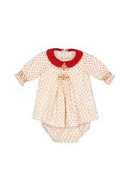 Olympe Red Long Sleeve Baby Set