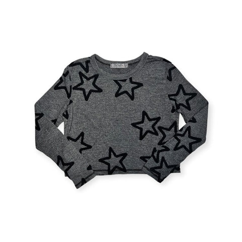 TEE-W/THUMBHOLE-STAR-BLACK